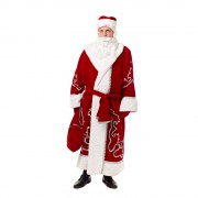 Новогодний костюм из бархата с орнаментом «Дед Мороз»