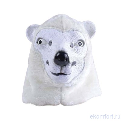 Маска Белый Медведь Карнавальная маска Белый Медведь .  
Производство: Китай.