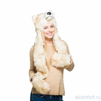 Шапка с рукавицами Белый Медведь Верх шапки: 85% акрил, 15% полиэстер. 
Подкладка: 100% полиэстер.
Размер шапки универсальный.
Артикул: Н0057​