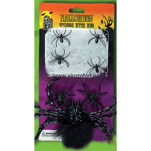 Паук с паутиной и паучками Паук с паутиной и паучками, арт.6289, выполнен из синтетического волокна.
Производство: Италия