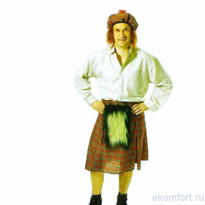 Костюм &quot;Шотландец&quot; В комплект входят: платье, пояс, бант
Размер: до 52
Длина: 60 см
Материал: ткань (ПЭ)