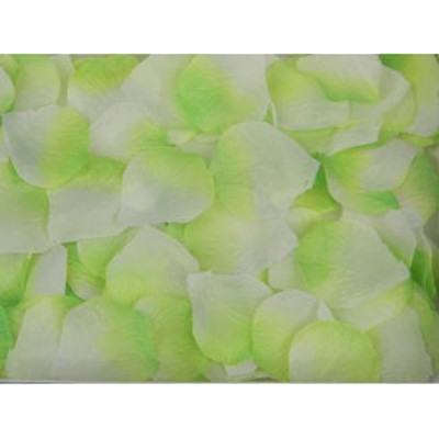 Лепестки роз (бело-салатовые) Обязательное украшение на свадьбу
В упаковке 300 лепестков
Материал: ткань