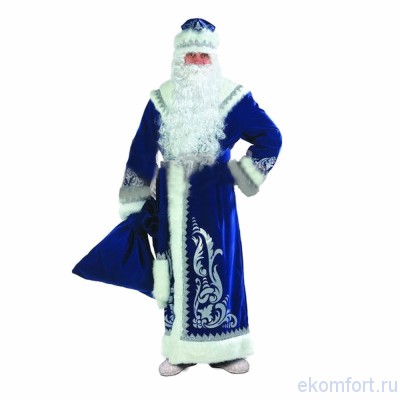 Костюм Деда Мороза бархатный с аппликацией, арт.146-1 Бархатный костюм Деда Мороза 
Размер 54-56