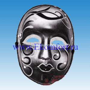 Венецианская маска&quot;Ночная тайна&quot; арт.604 Лицо с узором: черное и серебро, папье-маше.
Производство: Италия