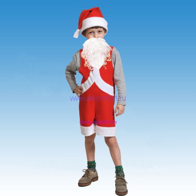 Карнавальный костюм &quot;Мистер Санта&quot; Карнавальный костюм "Мистер Санта"
Костюм подойдет детям от 3 до 5 лет и рассчитан на рост 92-110 см.
В костюм входит:полукомбинезон, колпак, борода
Производство:Россия.