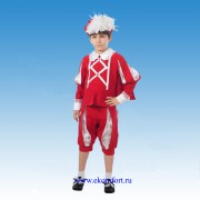 Карнавальный костюм "Паж" красный 