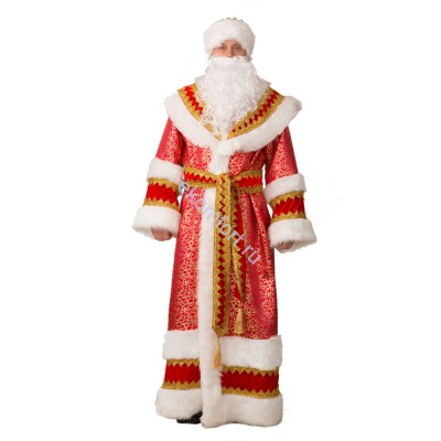Карнавальный костюм &quot;Дед мороз княжеский&quot; В комплект входят: Шуба, пояс, головной убор, борода на резинке.
Материал: текстиль, иск.мех(100% полиэстер)
Размер: 54-56​
Артикул: 280