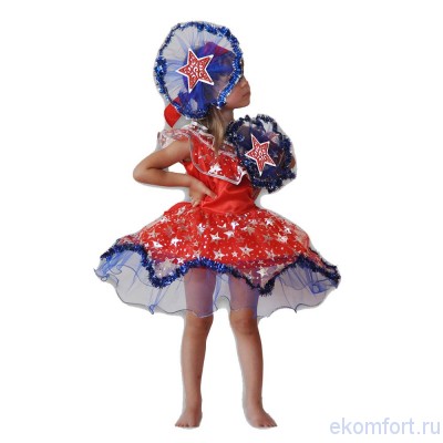 Карнавальный костюм «Звездочка» В комплект входят: пышное платье с мишурой и фатином, украшение на голову со звездой
Рассчитан на рост: 94-110 | 110-116 см