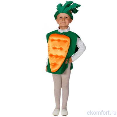 Карнавальный костюм &quot;Морковка-2&quot; Карнавальный костюм Морковка. На Вашу улицу, то бишь, грядку пришёл праздник. На небе солнышко, в душе музыка – морковно-оранжевое настроение пришло к девочке вместе с новым маскарадным костюмом. В огороде теперь бал-карнавал, и прекрасно, когда каждый цвет может отобразить внутреннее настроение. Ну а оранжевое настроение, как помнится из песни – оно самое беззаботное, радостное и детское – как утреннее апрельское солнце. В этом костюме становишься похож на легкомысленного мага или звездочёта – одна из любимейших детских ролей. Пусть ребёнок обряжается морковкой и творит чудеса!