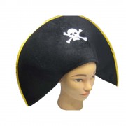 Головной убор "Шляпа пирата Велюр с золотой  каймой"