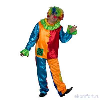 Костюм Клоун 2 Карнавальный костюм Клоун 2 Состав: брюки, блуза, парик Ткань: атлас.
Производство: Украина
