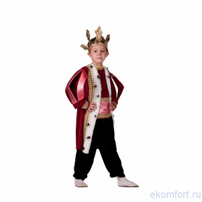 Костюм &quot;Красный король&quot; 
Комплектность: корона, рубаха, плащ и брюки.
Выполнен из: парча, велюр, атлас.

Рост: 100-130