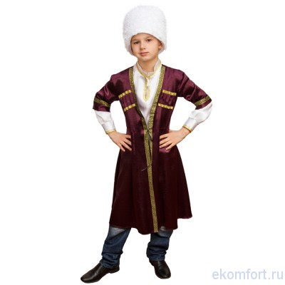 Национальный костюм &quot;Грузинский мальчик&quot; В комплект входят: шапка, рубаха, халат
Материал: текстиль 
Размеры: 30, 34, 38

Примечание: 38 дороже