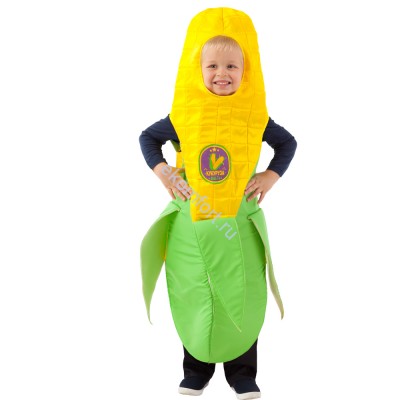 Карнавальный костюм «Кукуруза»  В комплект входят: комбинезон в форме кукурузы
Материал: сатин
Рассчитан на рост: 110-122 см
Артикул: 2097 к-20