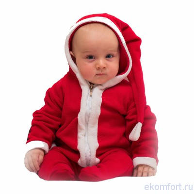 Карнавальный костюм Малышка Санта Карнавальный костюм Малышка Санта выполнен в виде красного комбинезончика с белой отделкой, из мягкого качественного флиса и рассчитан на самых маленьких покупателей 6-9 месяцев ростом до 75 см.Производство:Россия