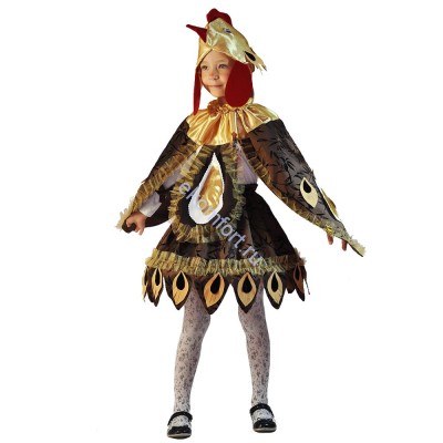 Карнавальный костюм Курочка Комплектность: пышная юбка с хвостом, крылья, шапочка-голова
Рассчитан на рост: 110-128 см
Артикул: Д-128