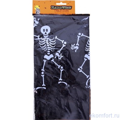 Скатерть черная со скелетами Вес: 0.080 кг
Размер: 274 х 137 см
Производство: Италия