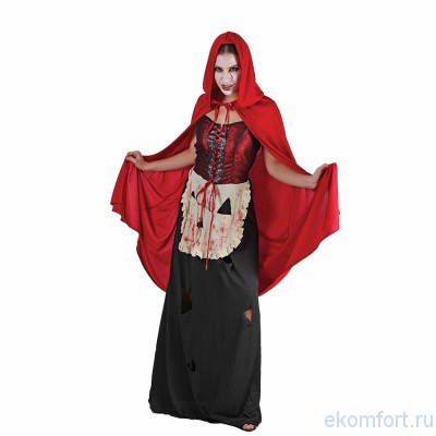 Костюм &quot;Злобная ведьма в красном&quot; Размер: 44-48
В комплект входят: платье, накидка с капюшоном
Материал: ткань (ПЭ)