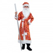 Новогодний костюм Дед Мороза (мех, парча), арт. td008