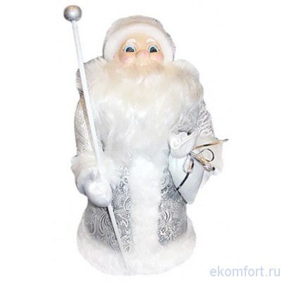 Дед Мороз под ёлку «Снежный» (43 см) Высота: 43 см
Материал: мягконабивное тело, голова ПВХ
Производство: Россия