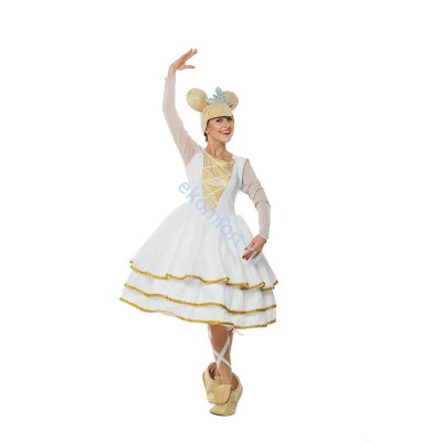 Костюм Куклы &quot;Балерина  (CRYSTAL QUEEN)&quot; для взрослых. Комплектность: платье, головной убор, имитация обуви.