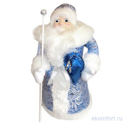 Дед Мороз под ёлку «Зимние узоры» Высота: 43 см
Материал: мягконабивное тело, голова ПВХ
Производство: Россия