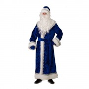Костюм Дед Мороз из велюра, с синим тиснением