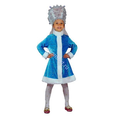 Новогодний костюм Снегурочка Велюр для детей Новогодний костюм Снегурочка Велюр для детей