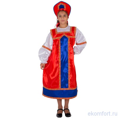 Карнавальный костюм &quot;Маруся&quot; Карнавальный костюм для девочек.
В комплекте: рубашка, сарафан, кокошник
Ткань: креп-сатин
Производитель: Россия