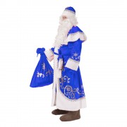 Карнавальный костюм Дед Мороз синий 