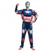 Карнавальный костюм «Железный человек» синий взрослый