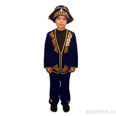 Национальный костюм &quot;Казахский мальчик&quot; В комплект входят: штаны, шапка, рубаха
Материал: текстиль
Размеры: 30, 34, 36

Примечание: 38 дороже