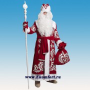 Новогодний костюм из бархата с вышивкой «Дед Мороз Боярский"