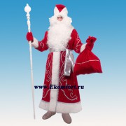 Новогодний костюм из бархата с орнаментом «Дед Мороз Боярский»