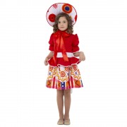 Русский народный костюм Дымковская игрушка для девочки, арт.vest-042