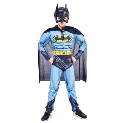 Карнавальный костюм «Бэтмен» голубой В комплект входят: костюм и накидка
Подходит на рост: 136-148 см
Материал: ткань (ПЭ-100%)
Артикул: ПТ1332
