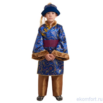 Карнавальный костюм &quot;Китайский император&quot; В комплект входят: шапка, штаны, пояс и кимоно
Материал: мех и парча
Размер: 34-36