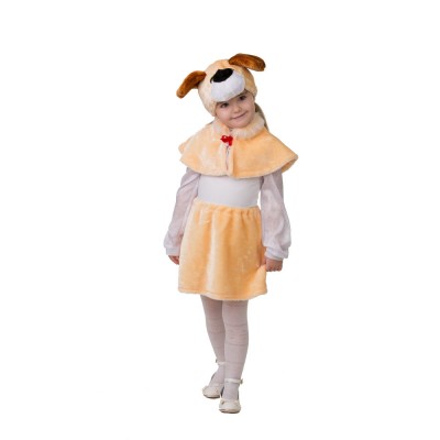 Карнавальный костюм «Собачка Жучка» В комплект входят:  маска, пелерина, юбка
Размер: 28
Материал: мех