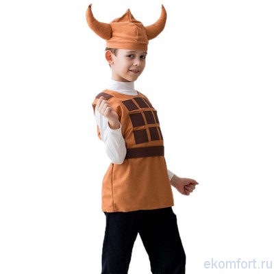 Костюм Викинг детский Костюм Викинг детский​В костюм входит: шлем, безрукавка, пояс​Состав: трикотаж​