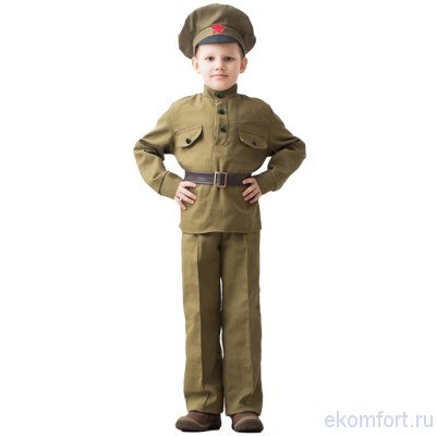 Костюм Сержант детский Костюм Солдат в галифе детский​В костюм входит: гимнастерка, ремень, фуражка, брюки​