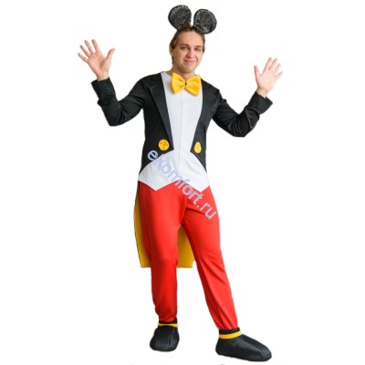 Карнавальный костюм &quot;Микки Маус&quot; В комплект входят: головной убор, штаны, кофта и обувь.
Материалы: трикотаж.
Размер: 48-50
Артикул: zkz-71