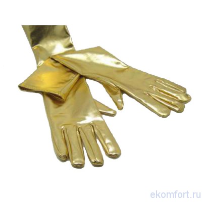 Перчатки блестящие длинные, золотые Длина: 45см
Производитель: Китай