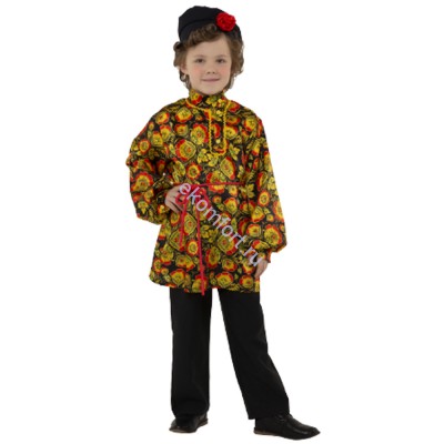 Русский костюм Хохлома плясовая для мальчика, арт.vest-269 Русский костюм Хохлома плясовая для мальчика, арт.vest-269