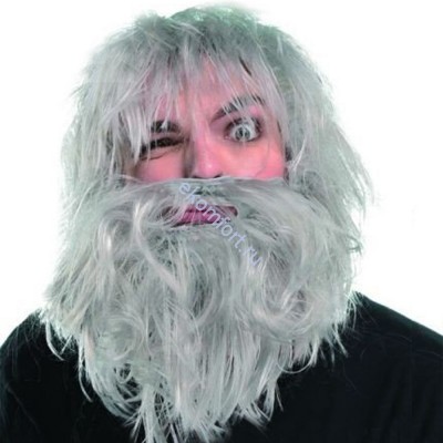 Карнавальный парик &quot;Лохматый дед с бородой&quot; ​Длина: 26 см
Материал: синтетическое волокно
Артикул: ПК136