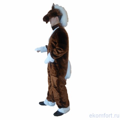Костюм Лошадь Карнавальный костюм Лошадь  Костюм включает в себя комбинезон, шапку и варежки. Изготовлен из флиса и искусственного меха.
Производство: Россия