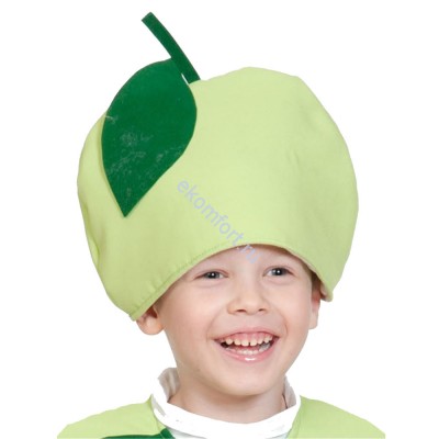 Карнавальная шапочка Яблоко Для детей от 4 до 7 лет.
Производство: Россия