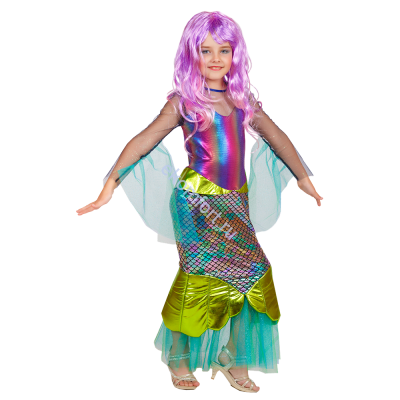 Карнавальный костюм «Морская русалочка» (парик) В комплект входят: платье с подолом в виде рыбного хвоста, парик
Размер: 30, 34
Артикул: td376