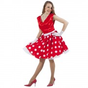 Платье в стиле 50-х, красный верх 