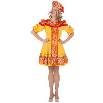 Карнавальный костюм &quot;Хохлома&quot; женский ​В комплект входят: кокошник и платье
Размеры: 40-42, 44-46, 48-50
Артикул: Р0312