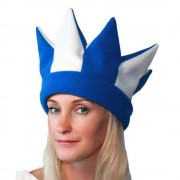 Карнавальная шапка "Арлекин" сине-белая